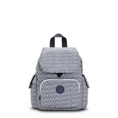 Plecaki Kipling City Pack Mini Niebieskie Białe | PL1207-QHY