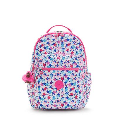 Plecaki Szkolne Kipling Seoul Large Niebieskie Różowe | PL2154-SJY