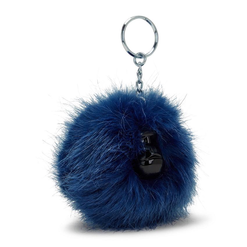 Breloki Kipling Pompom Monkey Niebieskie | PL1026-IYQ