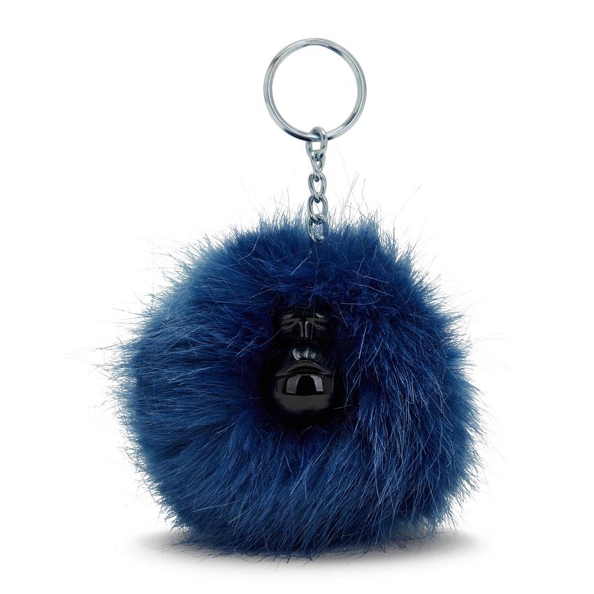 Breloki Kipling Pompom Monkey Niebieskie | PL1026-IYQ