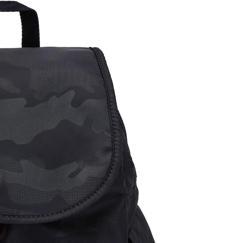 Plecaki Kipling City Pack Small Czarne Camo | PL1215-JQK