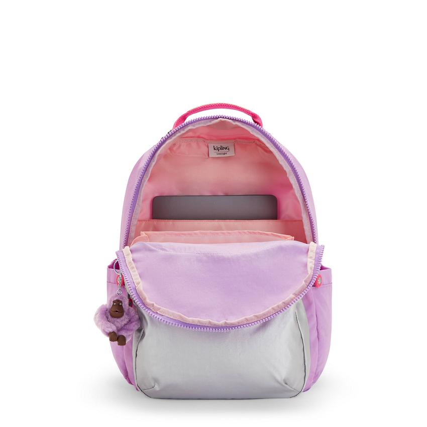 Plecaki Na Laptopa Kipling Seoul Large Fioletowe | PL1343-JPF