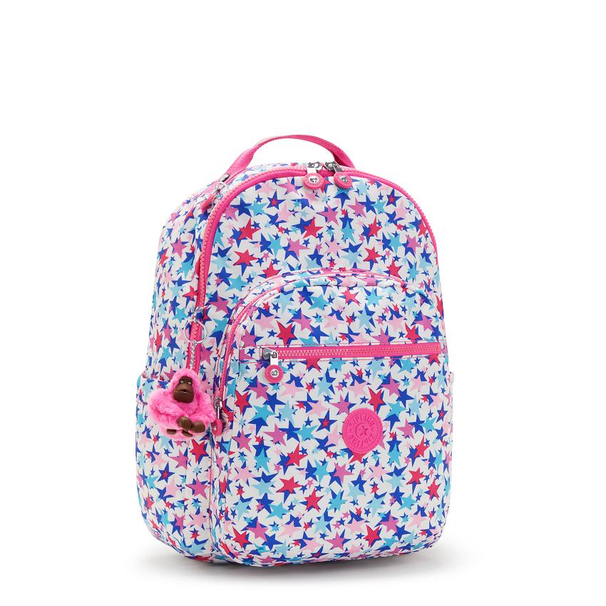 Plecaki Na Laptopa Kipling Seoul Large Niebieskie Różowe | PL1341-DCQ