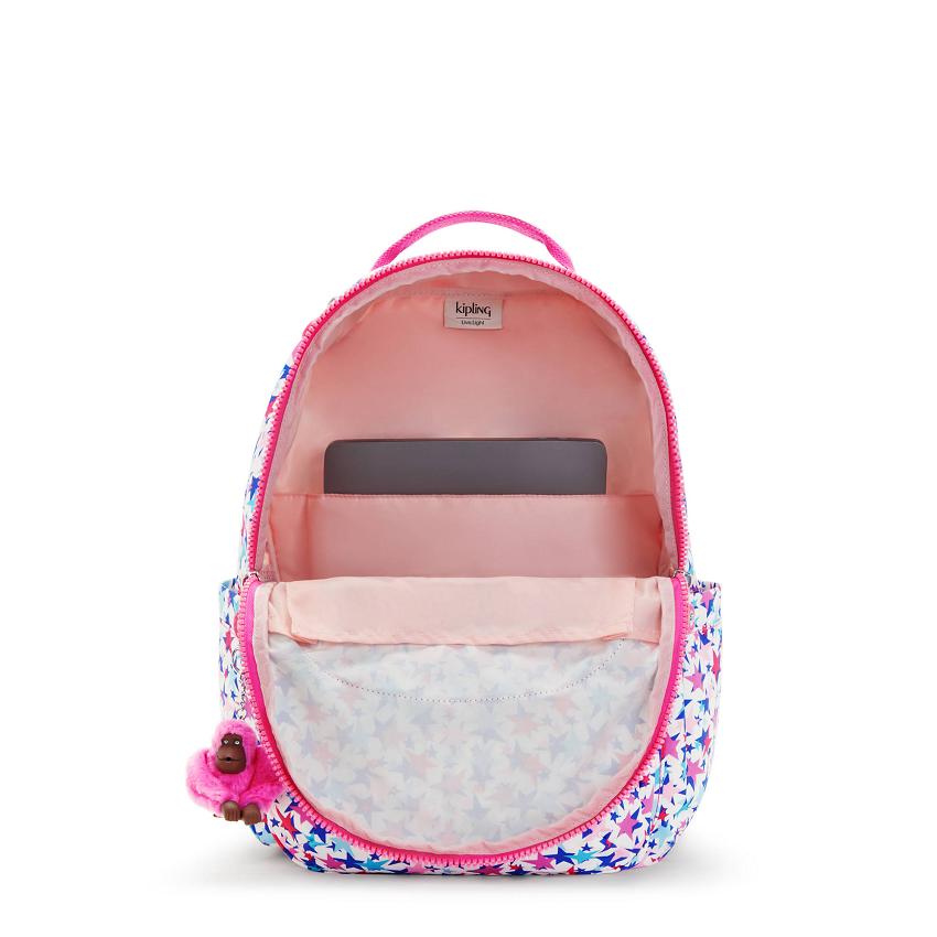 Plecaki Na Laptopa Kipling Seoul Large Niebieskie Różowe | PL1341-DCQ