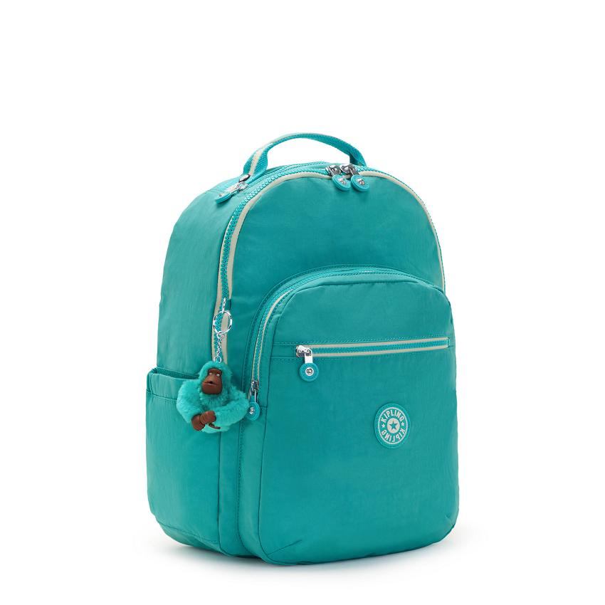 Plecaki Na Laptopa Kipling Seoul Large Turkusowe | PL1334-USJ