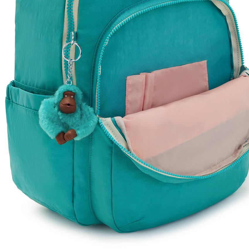 Plecaki Na Laptopa Kipling Seoul Large Turkusowe | PL1334-USJ