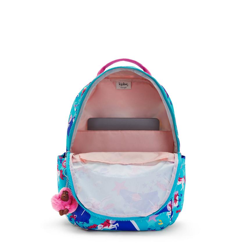 Plecaki Na Laptopa Kipling Seoul Large Turkusowe | PL1349-PQF