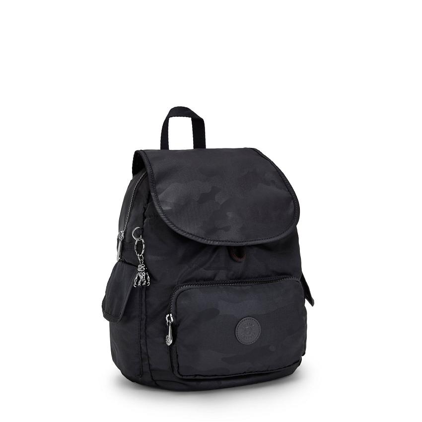 Plecaki Podróżne Kipling City Pack Small Czarne Camo | PL1394-YFY