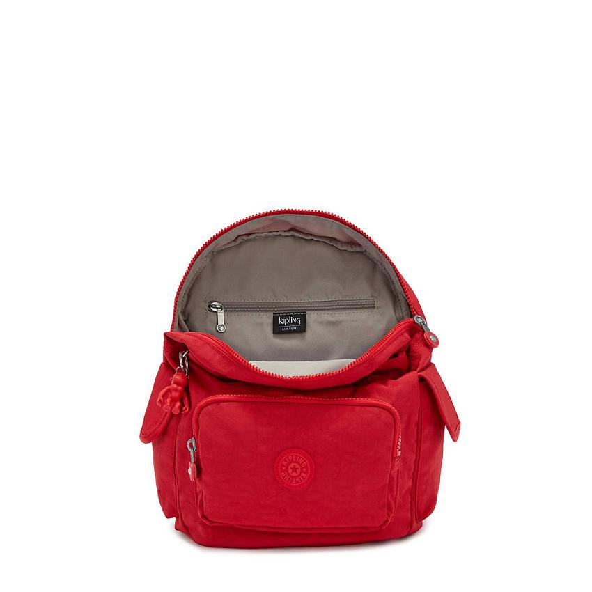 Plecaki Podróżne Kipling City Pack Small Czerwone | PL1399-STS